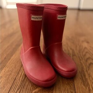 Kids Hunter Rainboots - Red - Size US 10